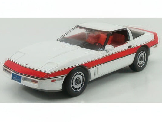 CHEVROLET コルベット C4 特攻野郎Aチーム 1984 ホワイト レッド/ Greenlight 1/18 ミニカー