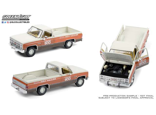 1983 GMC Sierra Classic 1500 第67回インディアナポリス500マイルレース公式トラック/ Greenlight 1/18 ミニカー