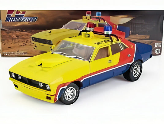 1974 Ford Falcon XB 4ドア セダン M.F.P. イエロー First of the V8 Interceptors / Greenlight 1/18 ミニカー