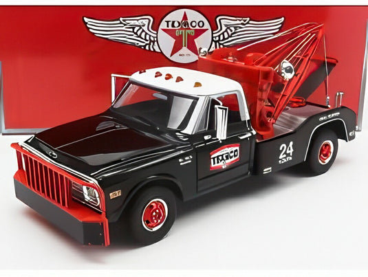 CHEVROLET C-30 ピックアップ TEXACO レッカーロードサービス 1970 ブラックホワイトレッド/ Greenlight 1/18 ミニカー