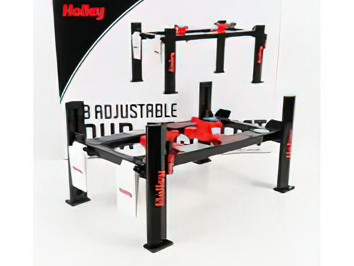 アクセサリー HOLLEY PERFORMANCE GARAGE SET OFFICINA PONTE SOLLEVATORE AUTO FOUR POST LIFT BLACK RED WHITE/Greenlight 1/18ミニカー
