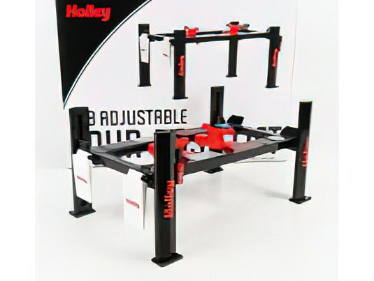 アクセサリー HOLLEY PERFORMANCE GARAGE SET OFFICINA PONTE SOLLEVATORE AUTO FOUR POST LIFT BLACK RED WHITE/Greenlight 1/18ミニカー