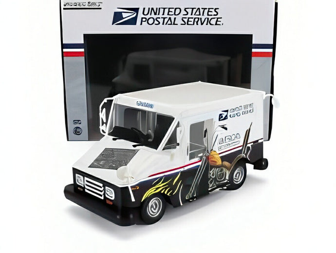 GRUMMAN LLV トラック バン USPS 郵便配達車 2010 ホワイト/ブラック/ Greenlight 1/18 ミニカー