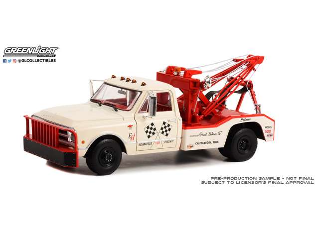 1967 Chevrolet C-30 Dually レッカー車 第51回インディアナポリス500マイルレース公式トラック Courtesy of Ernest Holmes Co. Chattanooga Tennessee/ Greenlight 1/18 ミニカー