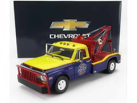 CHEVROLET C30 TRUCK 1969 CARRO ATTREZZI WRECKER ROAD CHEVROLET SUPER SERVICE BLUE YELLOW/Greenlight 1/18ミニカー