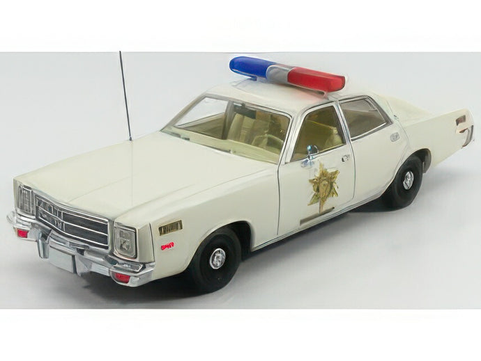 PLYMOUTH FURY HAZZARD POLICE ROSCO PATROL CAR 1977 WHITE/Greenlight 1/18ミニカー