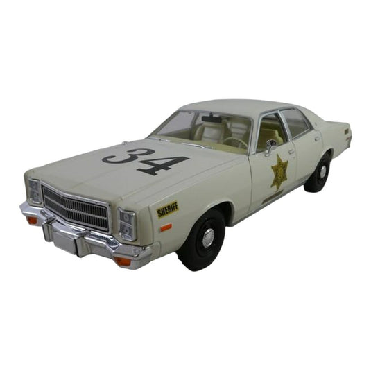 Plymouthプリムス Furyフューリー 1975 ホワイト #34 シェリフ / Greenlight 1/18 ミニカー