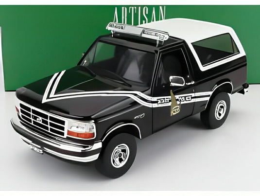 FORD USA ブロンコ アイダホ州警察 1996 ブラックホワイト/ Greenlight 1/18 ミニカー