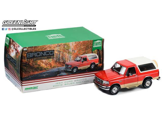 1994 Ford Bronco Eddie Bauer Edition、エレクトリックレッドメタリック＆ツーソンブロンズ/ Greenlight 1/18 ミニカー