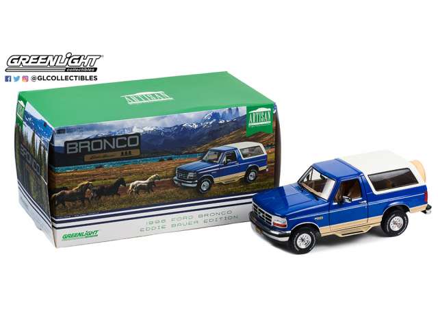 1996 Ford ブロンコ エディーバウアーエディション ロイヤルブルー ツーソンブロンズ/Greenlight 1/18ミニカー