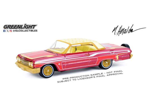 Chevroletシボレー Impalaインパラ ローライダー 1963 アメ車 模型 カスタムカー / Greenlight 1/64 ミニカー 模型