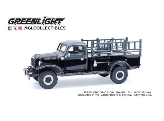 1946 ダッジ パワーワゴン 消防車 ブラックバンディット 30 消防車 ミニカー / Greenlight 1/64 ミニカー
