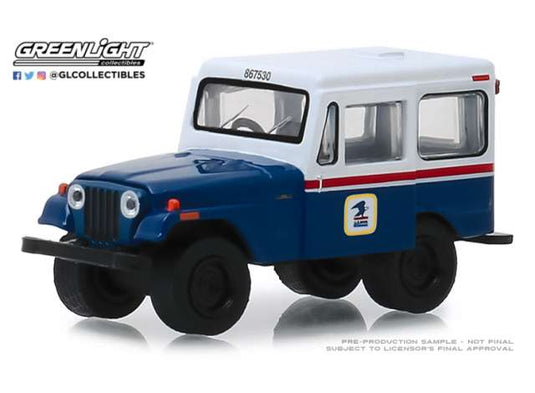 Jeepジープ DJ-5 アメリカ郵便公社 1971 郵便車 働く車 模型 ダイキャスト / Greenlight 1/64 ミニカー 模型