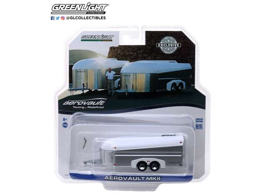 2018 Aerovault MKII トレーラー ホワイト/シルバー 牽引 ミニカー / Greenlight 1/64 建機