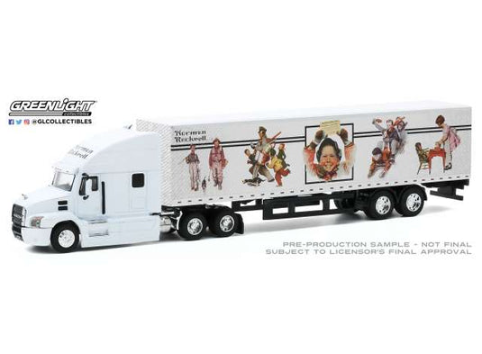 2019 マック アンセム 18輪 セミトレーラー ノーマン・ロックウェル 働く車 / Greenlight 1/64 ミニカー