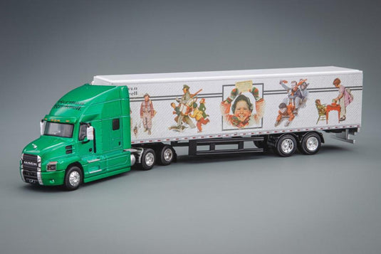 Mack Anthem 2019 トラクタートラック セミトレーラー付き 18 Wheeler "Norman Rockwell" /グリーン// Greenlight 1/64 ミニカー