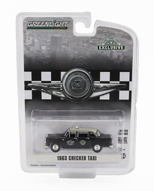 CHECKER マラソン タクシー ダラス 1973 ブラック / Greenlight 1/64 ミニカー