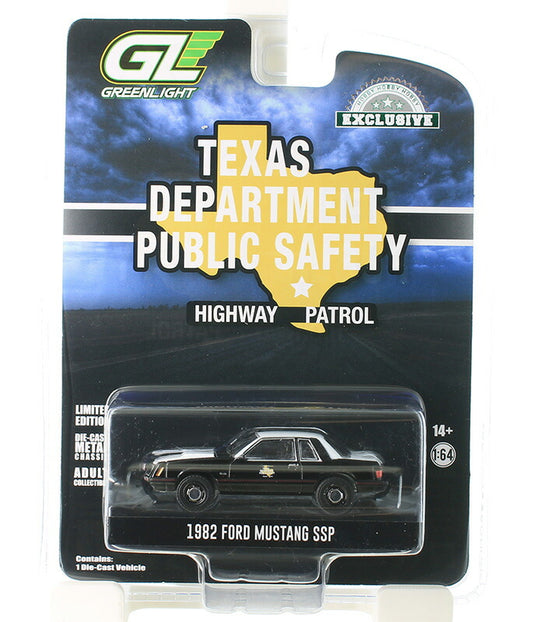 Ford Mustangフォード マスタング SSP パトカー 1982 警察車両 働く車 模型 / Greenlight 1/64 ミニカー 模型
