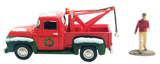 Fordフォード F-100 レッカー車 フィギュア付 1956 働く車 牽引車 模型 / Greenlight 1/64 ミニカー 模型