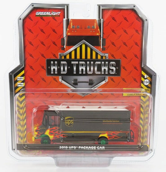 UPS 郵便配送トラック 2019 ブラック (グリーンホイール) / Greenlight 1/64 ミニカー