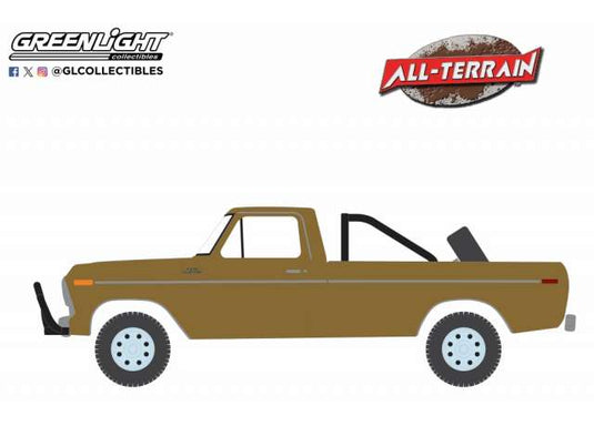 1979 フォード F250 レンジャー リフトアップ ゴールド オールテレーン 16 / Greenlight 1/64 ミニカー