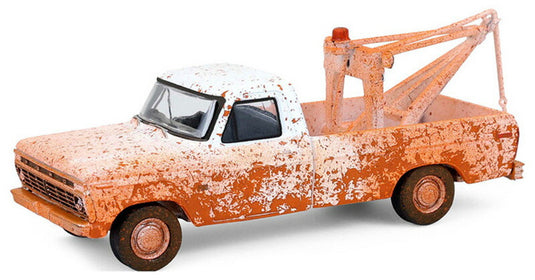 Fordフォード F100 レッカー車仕様 1973 ホワイト 働く車 牽引車 模型 / Greenlight 1/64 ミニカー 模型