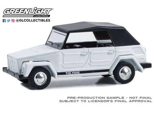 1973 VW シング Type 181 クラブVee-Dub 18 ホワイト/ブラック / Greenlight 1/64 ミニカー