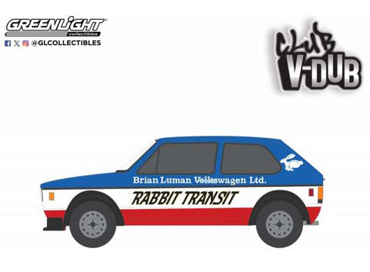 1980 VW ラビット GTI ワイドボディ クラブVee-Dub 20 ゴルフ ワーゲン / Greenlight 1/64 ミニカー