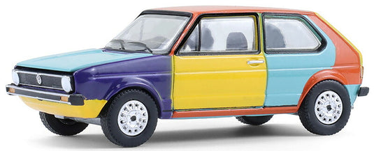 Volkswagenフォルクスワーゲン ラビット Harlequin Tribute 1975 模型 / Greenlight 1/64 ミニカー 模型
