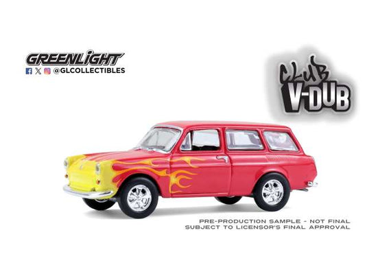 1963 VW タイプ3 パネルバン フレイム ワーゲン クラブVee-Dub 21 / Greenlight 1/64 ミニカー