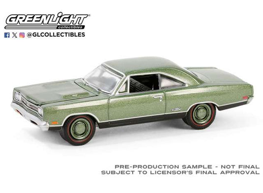 1969 プリムス ヘミ GTX バレットジャクソン グリーン Plymouth GTX / Greenlight 1/64 ミニカー