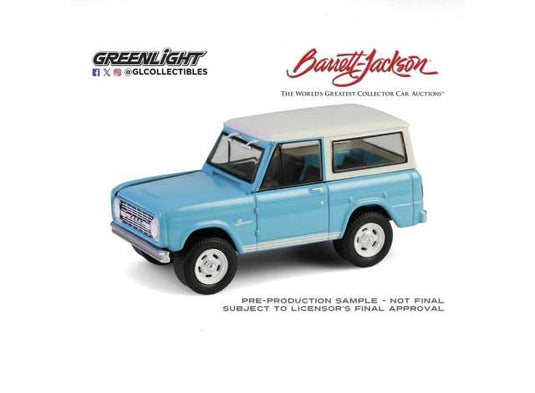 1966 フォード ブロンコ カスタム SUV バレットジャクソン ターコイズブルー / Greenlight 1/64 ミニカー