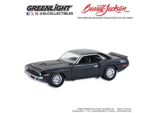 1970 プリムス クーダ AAR バレットジャクソン ブラック Plymouth Cuda / Greenlight 1/64 ミニカー