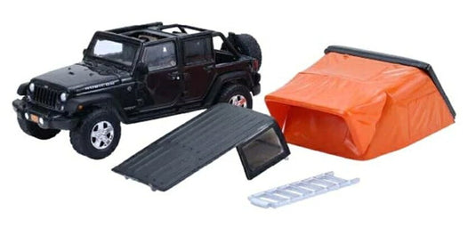 Jeepジープ ラングラー アンリミテッド ルビコン キャンピング キャンパー 2008 ブラック / GREENLIGHT 1/64 ミニカー