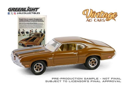 1972 オールズモビル 4-4-2 ヴィンテージ アドカー 11 Oldsmobile / Greenlight 1/64 ミニカー