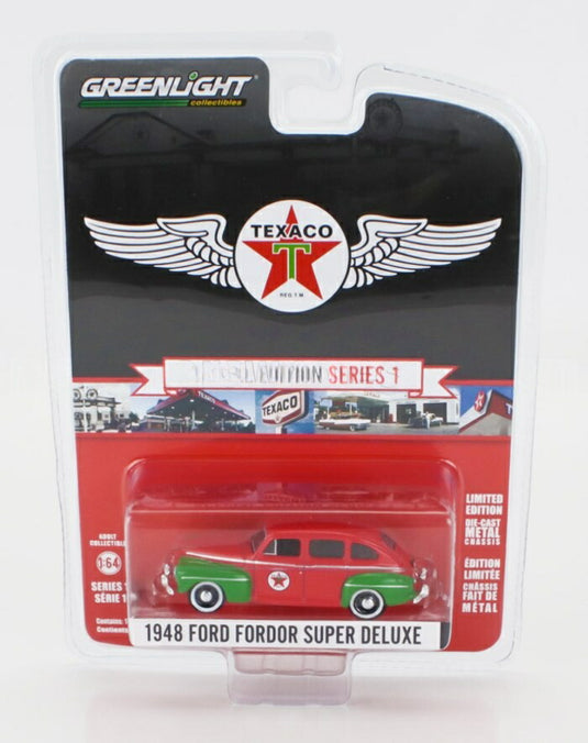 FORD USA フォードア スーパーデラックス TEXACO 1948 レッド グリーン / Greenlight 1/64 ミニカー