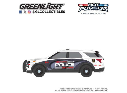 2024 フォード ポリス インターセプター カナダ軍 ホットパスート 警察車両 / Greenlight 1/64 ミニカー