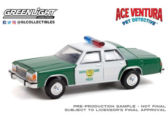 1983 フォード LTD クラウンビクトリア マイアミ市警 エース・ベンチュラ 劇中車 / Greenlight 1/64 ミニカー
