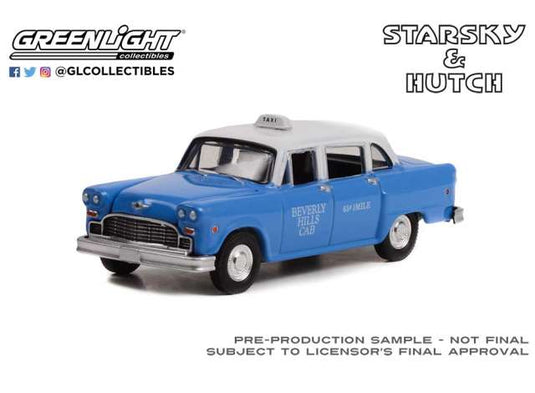 1971 チェッカー タクシー 刑事スタスキー&ハッチ ブルー/ホワイト 劇中車 / Greenlight 1/64 ミニカー
