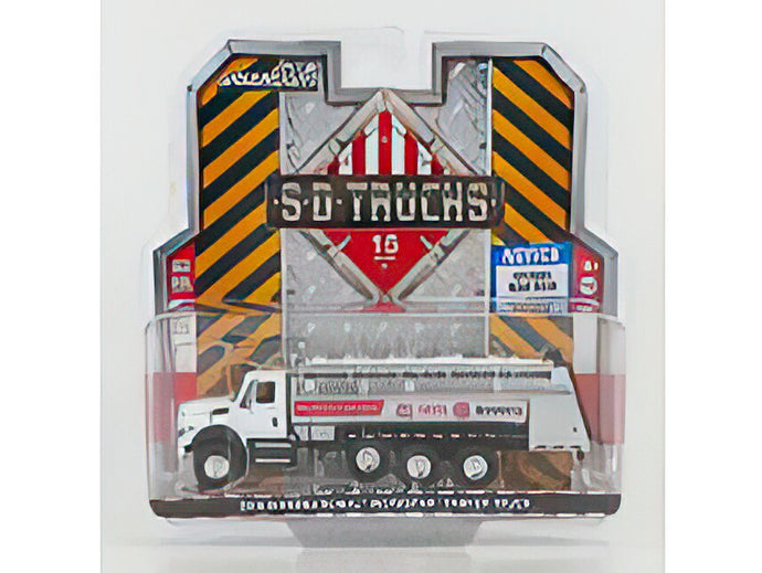 INTERNATIONAL WORKSTAR TANKER TRUCK FUEL 4 ASSI 2018 WHITE SILVER/Greenlight 1/64ミニカー
