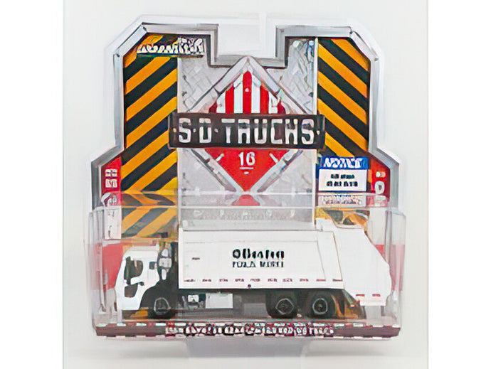 MACK GRANITE REFUSE TRUCK CASSONE RIBALTABILE 4 ASSI TRASPORTO RIFIUTI BOSTON 2020 WHITE/Greenlight 1/64ミニカー