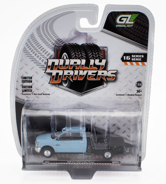 DODGE RAM 3500 ピックアップ 2018 ライトブルー ブラック / Greenlight 1/64 ミニカー