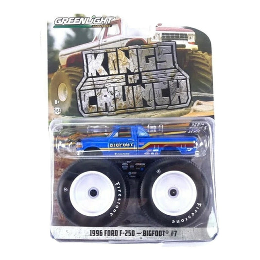 フォード F-250 ビッグフット #7 1996 ブルー キングス・オブ・クランチ / GreenLight 1/64 ミニカー