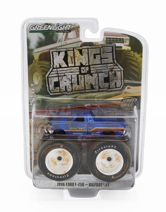 FORD USA F 250 ビッグフット モンスター 1996 ブルー / Greenlight 1/64 ミニカー