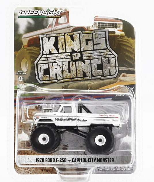 FORD USA F 250 ピックアップ モンスター トラック キャピトル・シティ 1978 ホワイト / Greenlight 1/64 ミニカー