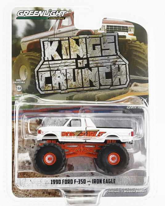 FORD USA F 350 ピックアップ モンスター トラック アイアン・イーグル 1990 ホワイト / Greenlight 1/64 ミニカー