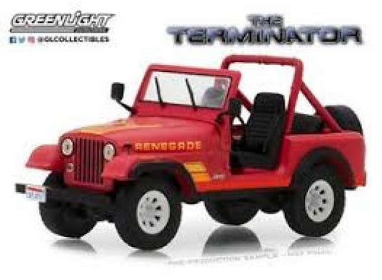 ターミネーター ジープ フィギュア付き レッド 映画 劇中車 ミニカー / Greenlight 1/64 ミニカー