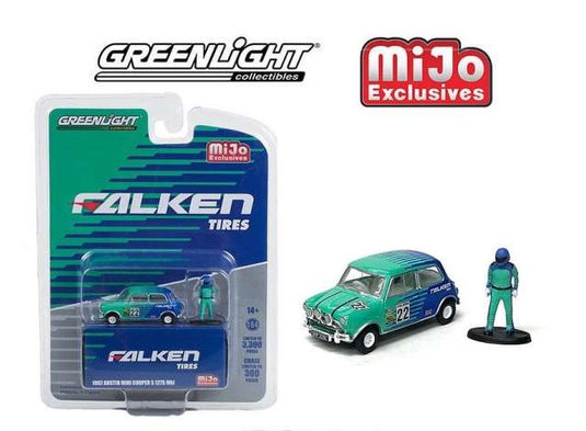 1967 オースチン ミニ クーパー S ファルケンカラー フィギュア付 ミニカー / Greenlight 1/64 ミニカー