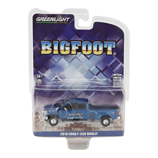 Fordフォード F-350 デュアリー BIGFOOT 2019 ブルー / Greenlight 1/64 ミニカー トラック模型
