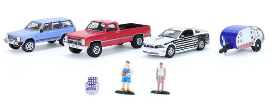 4th of July Summer Cookout Multi Car Diorama / Greenlight 1/64 ミニカー 模型